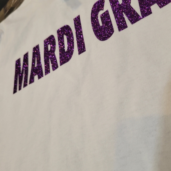 Kids White Mardi Gras T-Shirt - Picture 3 of 10